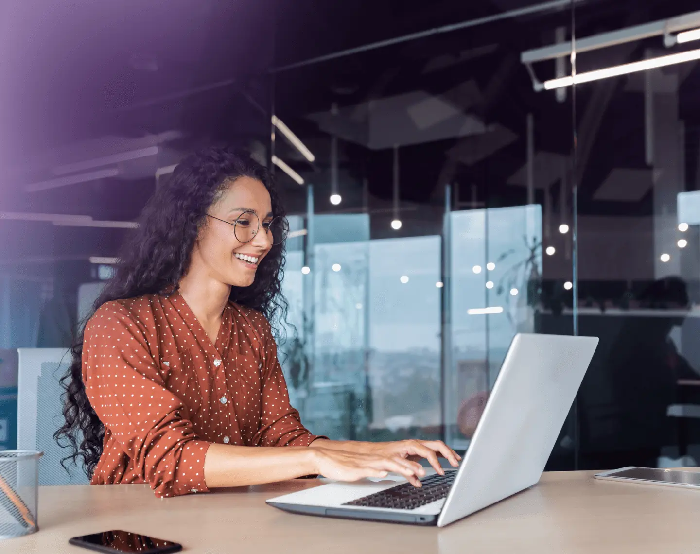 Garota no computador